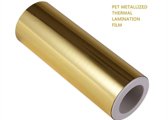 1 pollice Film laminante termico metallizzato di buona resistenza Oro argento alluminio PET film roll