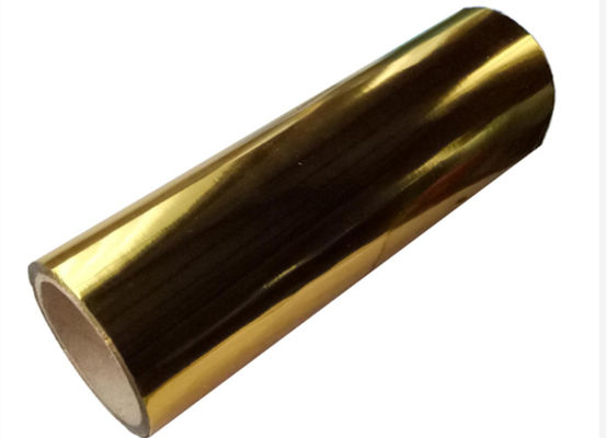 Good price 3000m autoadesivo speciale in alluminio dorato metallizzato visivo film laminato roll, 3 pollici termico PET film metallizzato in linea