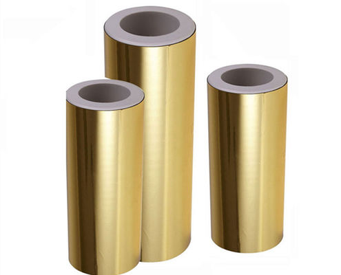 Good price Film PET metallizzato in oro per carta laminata adatto alle macchine per la laminazione in linea